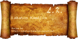 Lakatos Kamélia névjegykártya