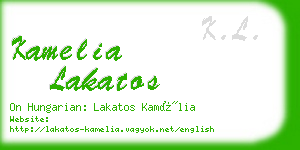 kamelia lakatos business card